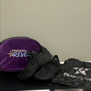 Rebel Revolt Black cheer competition shoe, size 4.5
